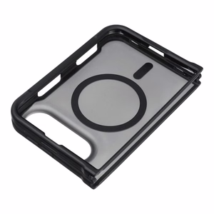 Musta Forcell F-Protect 4sD-i Smoke Hybrid Premium suojakuori iPhone Duo -puhelimelle, MagSafe-yhteensopiva