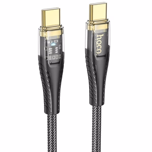 Hoco USB-C - USB-C -kaapeli 3A 60W 1,2 m U121 - musta