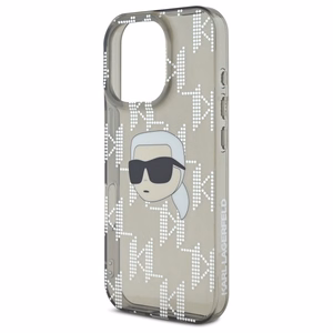 Karl Lagerfeld IML Karl Head Electroplated iPhone 16 Pro Suojakuori - Musta