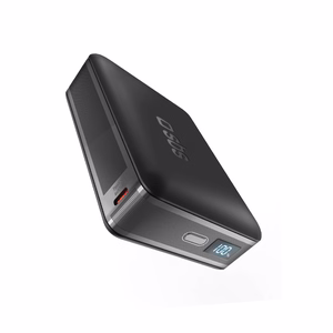 SBS HD 30W 10000mAh USB-C Powerbank with LCD Display - Black