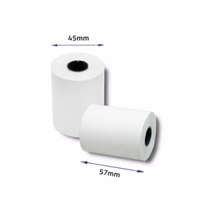 Qoltec 51896 – BPA-vapaat lämpöpaperirullat, 57×20 mm, 55 g/m², 10 kpl