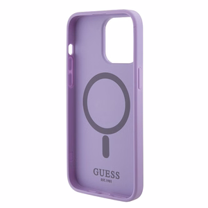 Guess Saffiano MagSafe suojakuori iPhone 15 Pro:lle - violetti