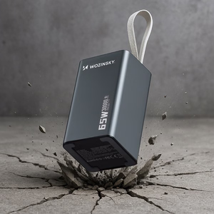 Powerbank Wozinsky K65+ 65W 30000mAh 2x USB-C, 1x USB-A 65W - harmaa