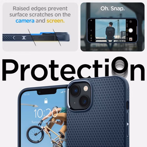 Spigen Liquid Air -kotelo iPhone 14 Plus -puhelimelle - sininen