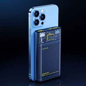 WEKOME WP-321 Vanguard Series varavirtalähde, 20000 mAh, PD 20 W + QC 22,5 W, musta ja läpinäkyvä