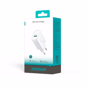 Laturi Joyroom JR-TF4 18W USB-A + USB-A Lightning Kaapeli 1.0m valkoinen