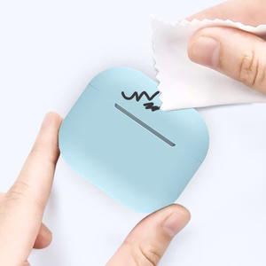 Kotelo AirPods 2 / AirPods 1 silikoninen pehmeä suojus kuulokkeille musta (Case C)