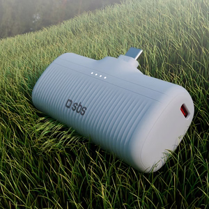 SBS EcoPower 5000 mAh 10W Powerbank sisäänrakennetulla USB-C-portilla - harmaa