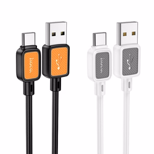 Hoco USB-A - USB-C -kaapeli 3A 1 m X108 valkoinen