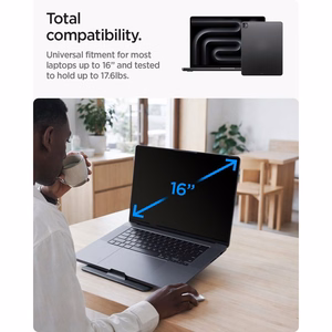 Spigen SlimFold LD201-S8 -kannettavan tietokoneen teline, harmaa