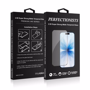 Perfectionists 2.5D Super Strong Matte Tempered Glass Apple iPhone 15 Plus/16 Plus black