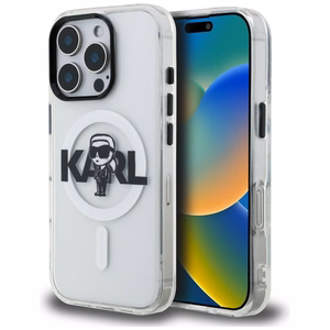 Karl Lagerfeld IML Karl Sketch Logo MagSafe suojakuori iPhone 16 Pro - läpinäkyvä
