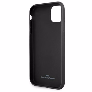 BMW Leather Curve rei'itetty kotelo iPhone 11 / Xr - punainen