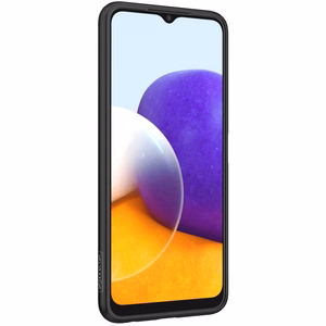 Nillkin Textured Case kestävä vahvistettu kotelo geelirunko ja nylon takaisin Samsung Galaxy A22 4G musta
