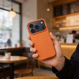 Case for iPhone 17 K-Look compatible with MagSafe orange