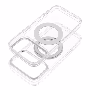 Frame Circle Stand-suojakuori mallille iPhone 13 Pro, MagSafe-yhteensopiva – läpinäkyvä