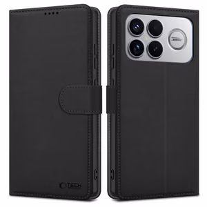 Tech-Protect Wallet Lompakkosuojakuori Xiaomi Poco F8 Ultra -puhelimelle - musta