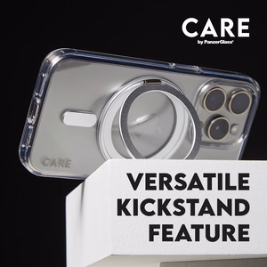 CARE by PanzerGlass Feature Kickstand suojakuori iPhone 16 Pro Max 6.9' hopea/hopea MagSafe 1328