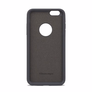 Moshi iGlaze Napa hybrid case with vegan-leather back for iPhone 6s Plus / 6 Plus, Midnight Blue