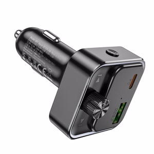Car charger Hoco QC3.0 PD 30W with transmitter FM E81 black