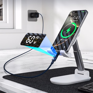 Choetech XCC-1068 PD 60 W USB-C - USB-C kaapeli näytöllä 1,2 m - sininen