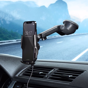 Wireless car phone holder automatic Forcell F-Grip HS1 Qi 15W windshield / air vent black