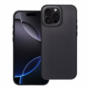 Suojakuori iPhone 16 Pro Max:lle Carbon Elite Mag Cover MagSafe-yhteensopiva musta