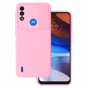 Camshield Soft Suojakuori Motorola Moto E7 Power/E7i Power:lle vaaleanpunainen