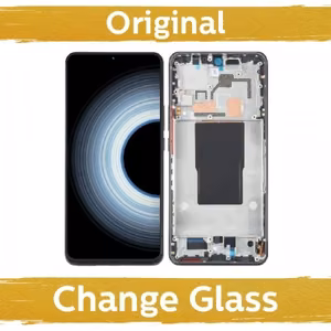 LCD Display Compatible With Xiaomi 12T / 12T Pro with Frame / Silver / (Renewed: China)