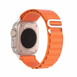 Dux Ducis GS nylon ranneke Apple Watch 42 / 44 / 45 / 49 mm:lle oranssi