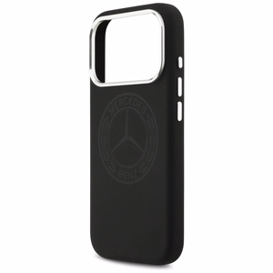 Mercedes Silicone Vintage Logo MagSafe suojakuori iPhone 17 Pro:lle - musta