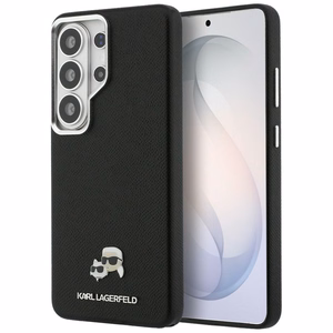 Karl Lagerfeld Saffiano KC Metal Logo MagSafe suojakuori Samsung Galaxy S26 Ultra musta