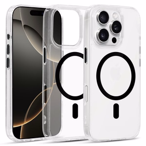 Glossy MagSafe Clear Case iPhone 16 Pro:lle musta