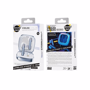 WEKOME VB09 Cyerin Series Bluetooth 5.3 TWS-nappikuulokkeet latauskotelolla, valkoiset