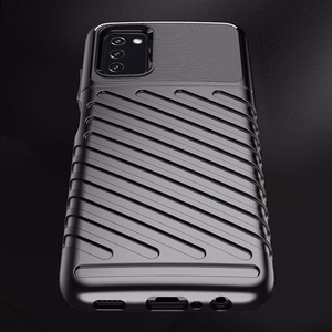 Thunder Case Joustava Kova Rugged Cover TPU Case Samsung Galaxy A03s musta