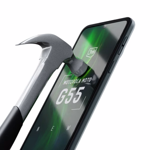 Karkaistu lasi 3mk HardGlass Max Lite musta Motorola Moto G55 5G:lle