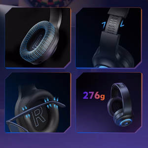 QCY Heroad V200 Tri-Mode Gaming-Kuulokkeet 7.1 Äänellä, 240h Akulla ja Irrotettavalla Mikrofonilla - Musta