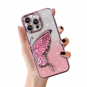 Tel Protect Butterfly Water Suojakuori iPhone 17:lle vaaleanpunainen