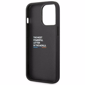 Kotelo BMW BMHCP14L22NBCK iPhone 14 Pro 6.1 "musta / musta nahka Carbon