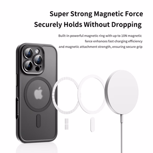 Rock Guard Touch Matte Series Magnetic Case for Iphone 16 grey