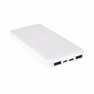 Varavirtalähde MX COCO 10 000mAh 2xUSB, 10W Li-Po, valkoinen + microUSB kaapeli