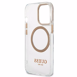 Guess GUHMP13XHTRMD iPhone 13 Pro Max 6.7 "kulta / kulta kova kotelo Metal Outline Magsafe