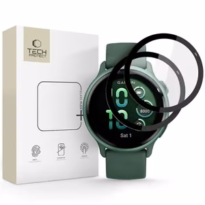 Tech-Protect Glass Flex+ 2-pack hybridilasi Garmin Vivoactive 6:lle - musta