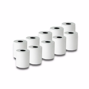 Qoltec 51895 -BPA-vapaat lämpöpaperirullat, 57 × 30 mm, 55 g/m², 10 kpl