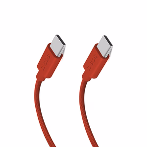 SBS TECABLETISSUETCCR USB-C - USB-C 1,5m 60W punottu kaapeli - punainen