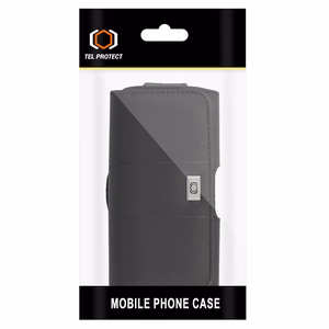 Tel Protect MAX Belt Holster (SIZE 14) for Iphone 11/16 Plus/16 Pro/17 Pro/Huawei P30 Lite/Samsung S23/S24/S25 black, leather (155x80x14 mm)