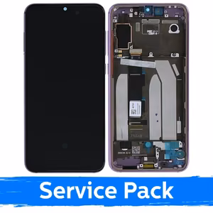 LCD Display Compatible With Xiaomi Mi 9 SE With Frame / Purple / (Service Pack)