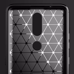 Carbon Case Joustava kansi TPU Asia Nokia 2.4 musta