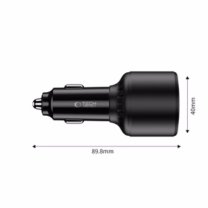 CC04 3-porttinen PD175W auton laturi - Musta