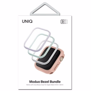 Kehys Uniq Moduo 3in1 kotelolle Apple Watch 4/5/6/7/8/SE/SE2 40/41mm - salvia, liila, valkoinen